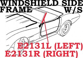 1973-1982 Corvette Weatherstrip Windshield Side Frame Pillar Post USA Right - £42.26 GBP