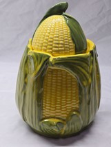 Vintage Shawnee Pottery CORN KING 11&quot; Corn In Husk Canister Cookie Jar #66 - $49.48