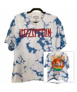 Led Zepplin Blue White Tie Dye US Tour 1975 Graphic Tee - £29.41 GBP