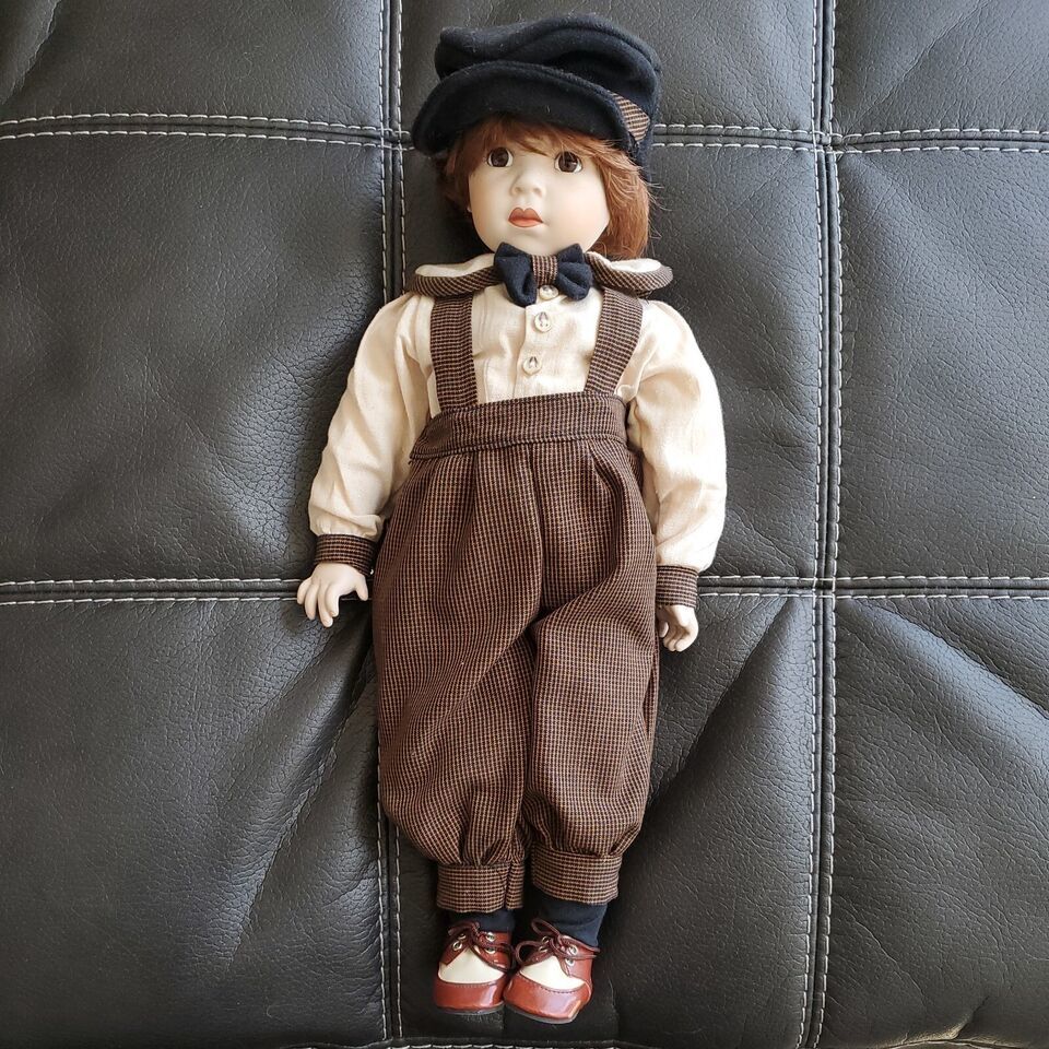 Coca Cola Boy Danny Porcelain Heirloom Doll Limited Edition By The Franklin Mint - £52.10 GBP