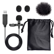 Usb Microphone, Lavalier Clip-On Omnidirectional Condenser Mini Mic For Laptop P - £22.13 GBP
