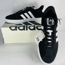 New!  Men’s Size 12 Adidas VL Court 3.0 Black White Skateboarding ID6278 - $62.99
