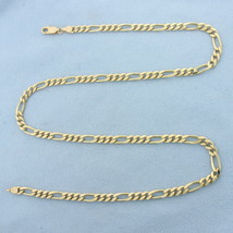 20 Inch Figaro Link Chain Necklace in 14k Yellow Gold - $2,051.00