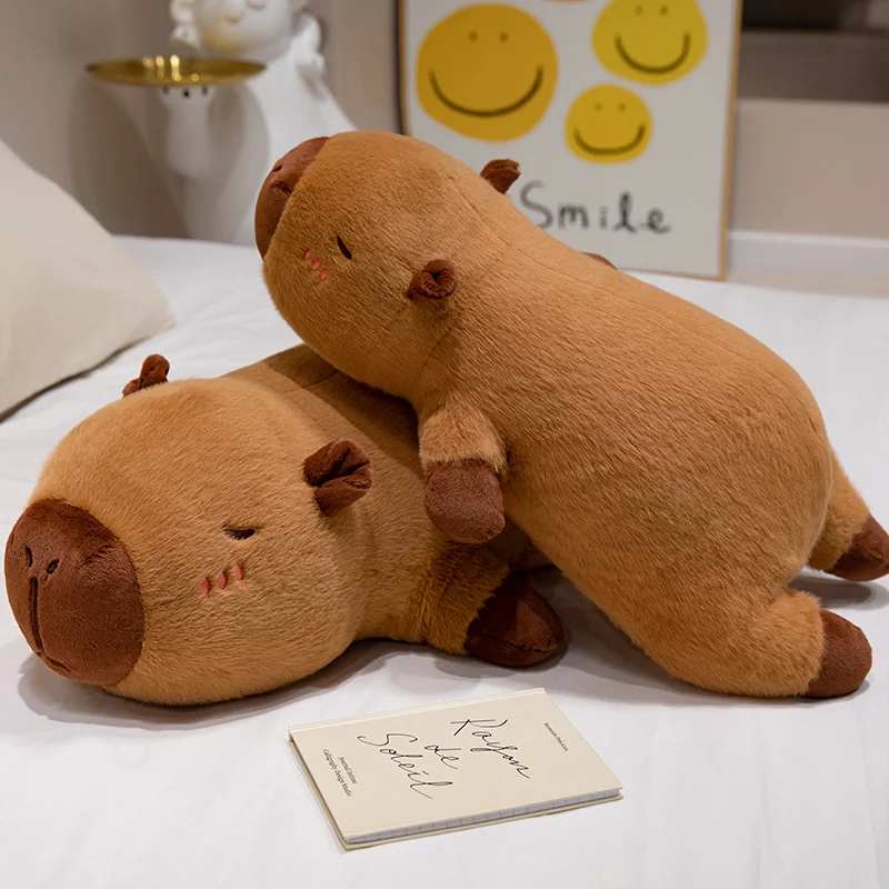 60/ Big Size Long Creative Capybara Sleeping Pillow Sofa Cushion for Kids - £65.71 GBP