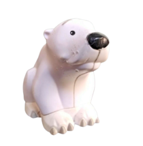 Fisher Price Polar Bear Little People Toy White 2018 Mattel Noah's Ark - $2.67