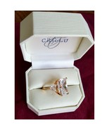CZ Engagement ring - 14K gold over 925 Sterling Silver - $130.00