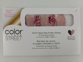 Color Street FEELING MARBLE-OUS Nail Polish Strips Pink Glitter Sparkle ... - £26.64 GBP