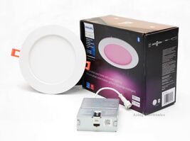 Philips Hue 579573 White and Color Ambiance 6" Slim Downlight LED Smart ... - $54.99