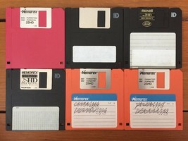 Set Of 6 Vintage 2SHD 1.4MB Blank Media Storage Floppy Disks Mac IBM For... - $12.99