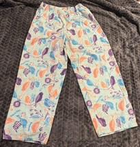 Anthony Richards Wm. SP Flannel Blue Birds Lounge Pajama Pants Org Purpl... - $18.60