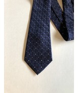 Van Heusen Multicolor- Navy Polka Dot Print Pointed Tie, 100% Silk - €3,43 EUR