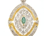 Emerald Women&#39;s Charm 10kt Yellow and White Gold 314868 - £319.93 GBP