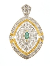 Emerald Women&#39;s Charm 10kt Yellow and White Gold 314868 - £313.86 GBP