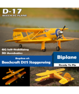 RC Airplane Biplane Beechcraft D17S 6G Gyro Control 3D Aerobatic Stunt P... - $177.99