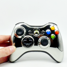 Xbox 360 Wireless Silver Shiny Chrome Limited Edition Controller Tested ... - $29.69