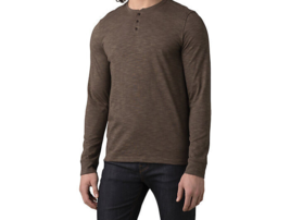 New Mens M Prana NWT Ronnie II Shirt 1/4 Button Henley Oak Barrel Organi... - $133.65