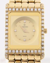 Concord Delirium Quarzo W/Diamante Quadrante E Lunetta 18k Oro Giallo Orologio - £6,245.61 GBP