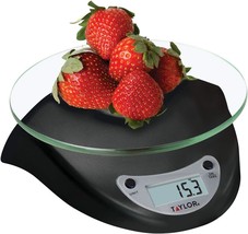 Black 6.6 Pound Capacity Digital Kitchen Scale From Taylor Precision Pro... - $35.93