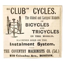 Coventry Machinists Universal Club Bicycle 1885 Advertisement Victorian ... - $165.73 MXN