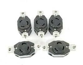 LOT OF 4 LEVITON 30A 125/250V TURN LOCKING RECEPTACLE OUTLETS - £41.39 GBP