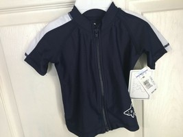 Boy&#39;s Zippered Front Navy Blue Swim Top 6 Month *NEW W/TAGS* - £5.48 GBP