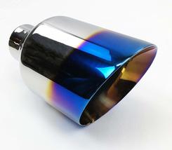 Exhaust Tip 5.00&quot; Dia OD X 10.00&quot; Long 2.50&quot; inlet Slant Double Wall Stainless B - £64.84 GBP