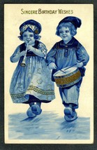 1914 Greeting Birthday Card Antique Correspondence Germany SB 7144  Drum... - $19.95