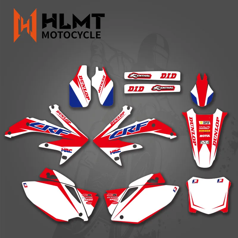 HLMT Motorcycle Graphic Decal Sticker With ckgrounds   CRF450 CRF450R CRF 450 45 - £239.15 GBP