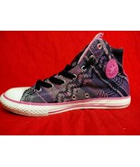 Converse Women 6 Chuck Taylor All Star Dobby Dahilia Black / Pink Hi Top... - £45.10 GBP