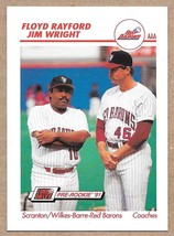 1991 Line Drive AAA #500 Rayford / Wright Scranton/Wilkes-Barre Red Barons - £1.48 GBP