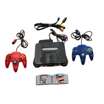Nintendo 64 N64 Console Bundle w/2 Controllers &amp; 2 Games Tested &amp; Working - £99.68 GBP