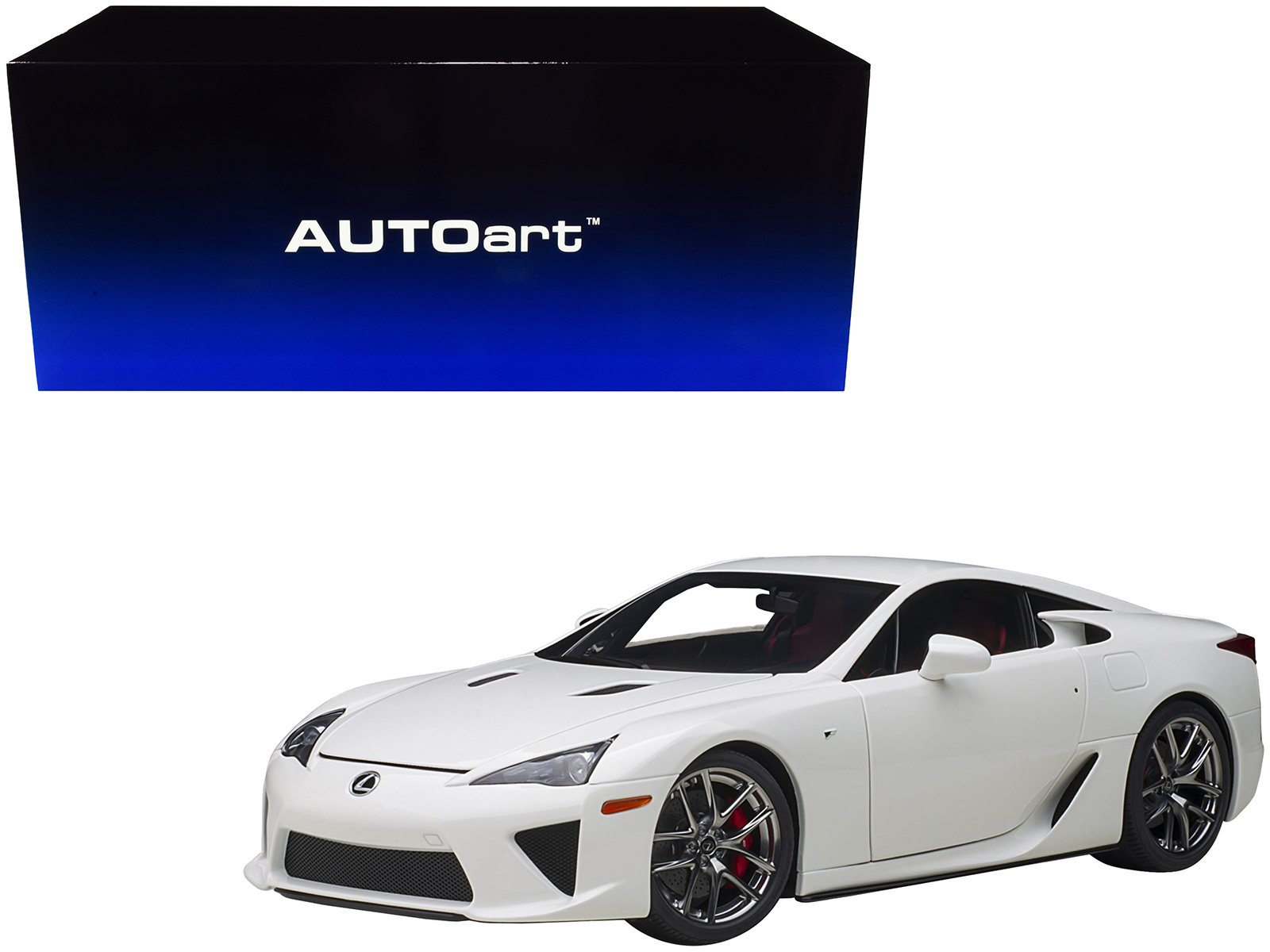 Lexus LFA Whitest White with Red and Black Interior 1/18 Model Car by Autoart - £283.80 GBP