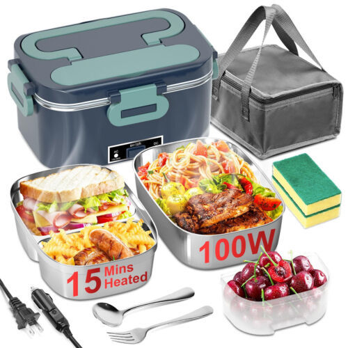 Electric Heated Lunch Box for Adults - 1.8L 100W Fast Heating Lunch Box ... - $158.39