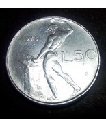 Moneta Coin ITALIA Repubblica Italiana 50 Lire Vulcano 1978 - £2.61 GBP