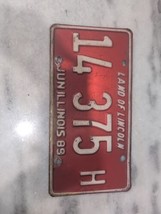 Vintage 1989 Illinois &quot;Land Of Lincoln&quot; License Plate 14 375 H Expired - $10.89