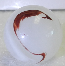 #18618m Vintage Akro Agate Silver Oxblood Marble .61 Inches - $18.80