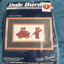 Dale Burdett Country Cross Stitch Kit CK98 Bears in Wagon 9”x5” New 1985 - $15.83