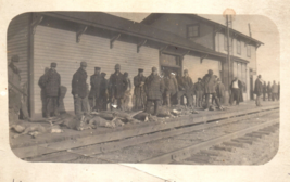 Mcgrath Minnesota Train Depot Railroad Station Hunters RPPC Real Photo Postcard - £87.93 GBP