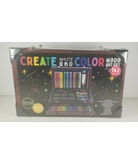 NEW! 142 PC Create &amp; Color Wood Art Set w/Learning Guide Premium Supplies - £28.66 GBP