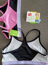 Two (2) Hanes Girls&#39; Thin Racerback Strap Bras ~ Black &amp; Gray ~ Small 6-... - $20.00
