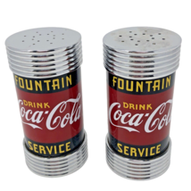 Diner Collection Coca-Cola Salt Pepper Shakers Fountain Service Retro VT... - $14.99