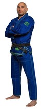Fuji Suparaito Super Lightweight Mens Brazilian Jiu-Jitsu BJJ Gi - Blue w Green - £109.67 GBP