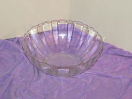 clear glass BOWL 9 in. diameter 3.5 in. deep (blck outsd) - $5.40