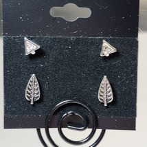 Feathers and Triangles Earrings - 2 Pair - $2.00