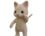 Japan Sylvanian Families WHITE CAT Dollhouse Miniature Figure Toy - $11.28
