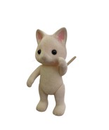 Japan Sylvanian Families WHITE CAT Dollhouse Miniature Figure Toy - £8.86 GBP