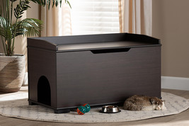 Faulkner Dark Brown Cat Litter Box Cover House - $2,540.74 MXN
