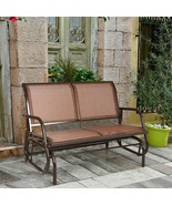 Swing Glider Chair Loveseat Rocker 48&quot; Lounge Patio Bench Outdoor Backya... - £144.21 GBP