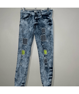 GS 115 Jeans Mens 32x31 Blue Acid Wash Denim Distressed Skinny Leg Destr... - $21.44 CAD