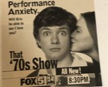 That 70’s Show Tv Guide Print Ad Advertisement Topher Grace Laura Prepon... - $5.93